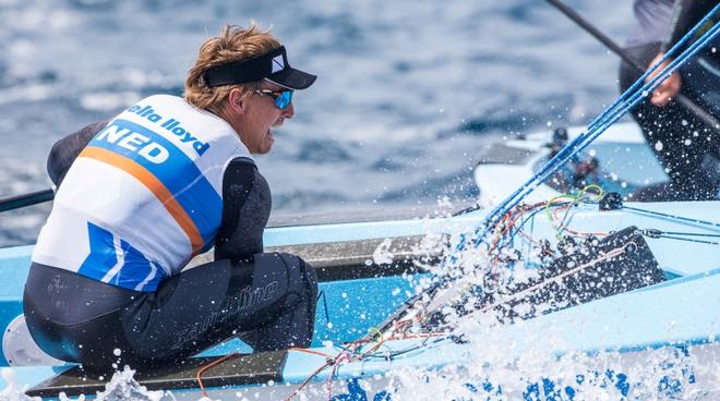 Finn leader Nic Heiner - Sailing World Cup Hyères ©  Jesus Renedo / Sailing Energy http://www.sailingenergy.com/